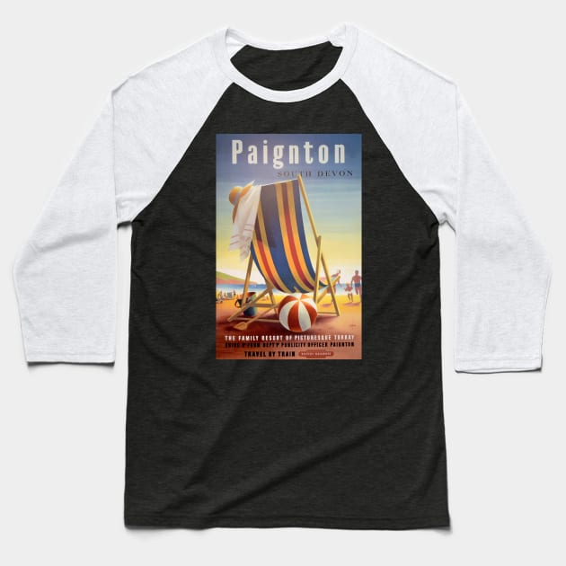 Vintage British Rail advert, Paignton Baseball T-Shirt by Random Railways